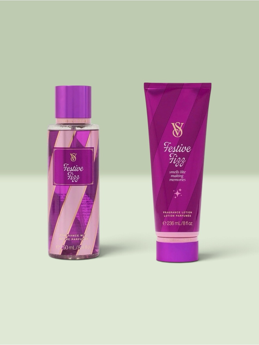 Victoria's Secret FESTIVE FIZZ Fragrance Mist and Lotion